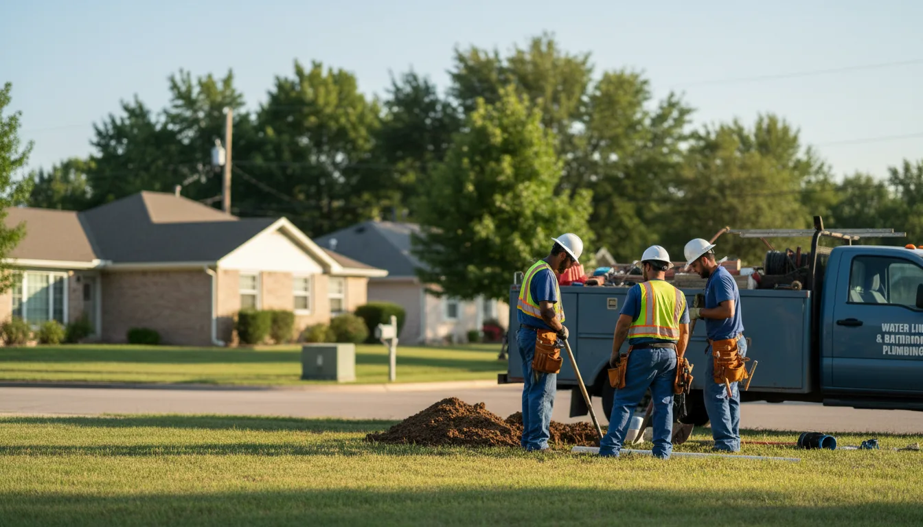 Residential water line and bathroom plumbing service in Freetown, IN